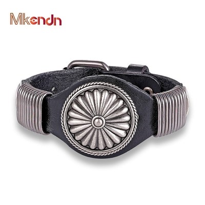 MKENDN Hot Sale Punk Vintage locomotive bracelet homme Genu