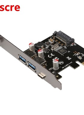 USB3.0 PCI Express Expansion Card Type-C Port Gigabit Networ
