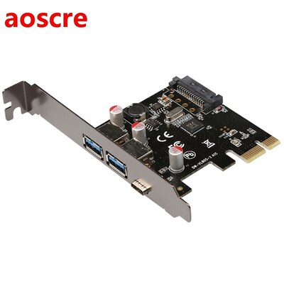 USB3.0 PCI Express Expansion Card Type-C Port Gigabit Networ