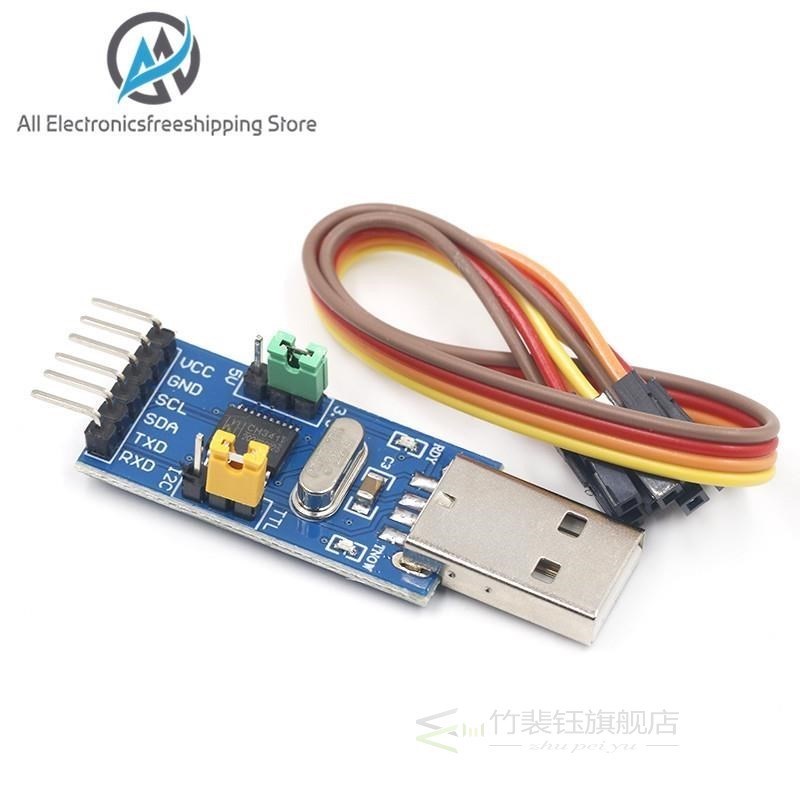 CH341T 2 in 1 module 3.3V 5V USB to I2C IIC UART USB to TTL