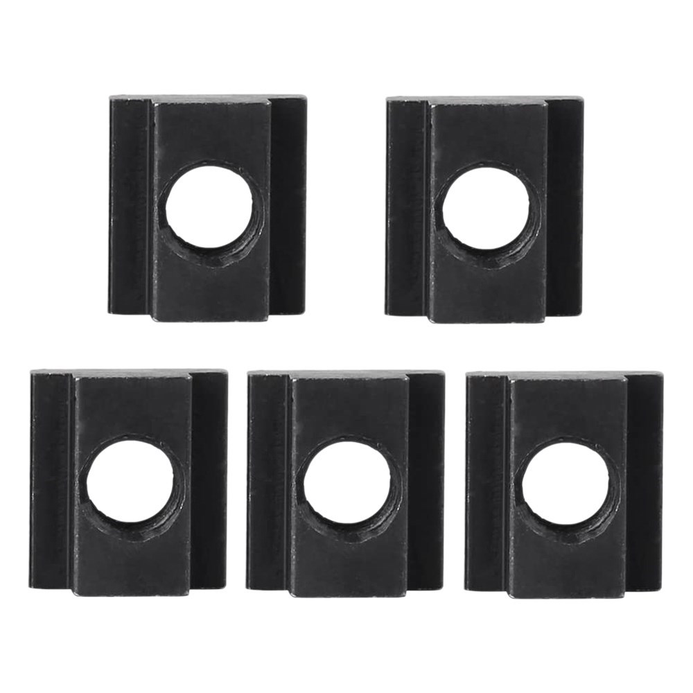 5Pcs T-Slot Nuts M12 Threads Fit Into Black Oxide Finish Tee