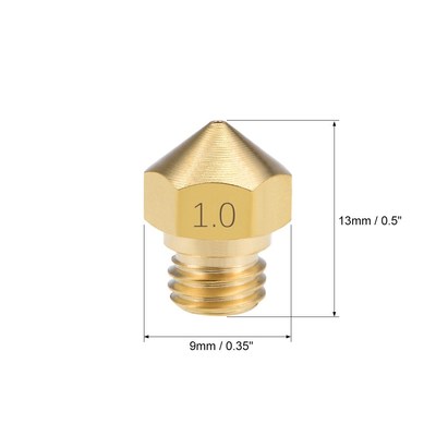 1 mm 3 d Printer Nozzle Head M7 Thread applies to MK10
