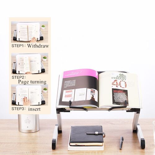 1 Pc Bookstand for Reading Portable Foldable 360 Degree Adju
