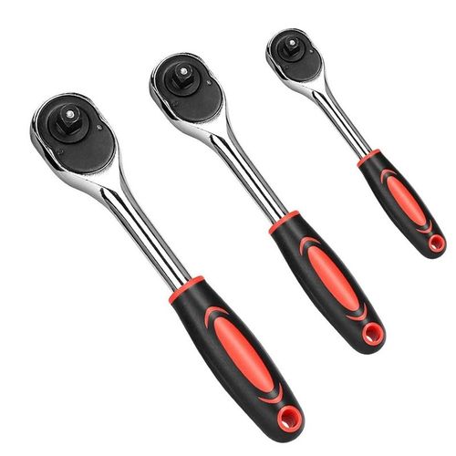 3PC Socket Wrench Set (1/4, 3/8, 1/2)inch Drive Ratchet Wren