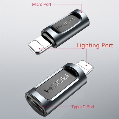 Rock for usb c to lightning adapter charging cable converter