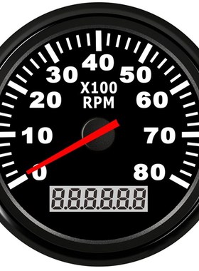 Boat Tachometer Marine Tacho Meter Gauge LCD Hourmeter 8000