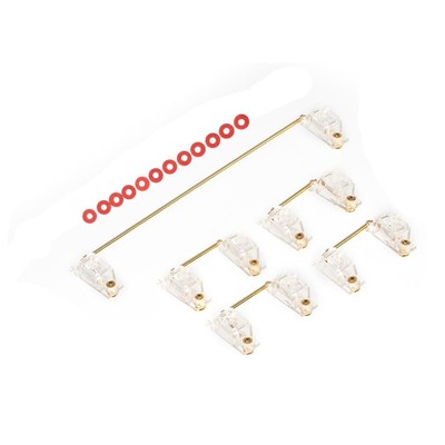 DUROCK Transparent Gold Plated PCB Screw in Stabilizers 2u