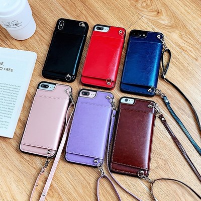 Wallet phone case with strap for Samsung Galaxy S9 S10E S20