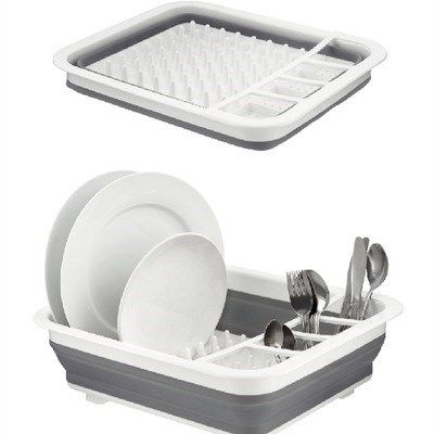 Foldable Dish Rack Kitchen Storage Holder Drainer Bowl Table