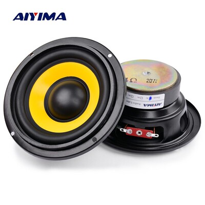 2Pcs 4 inch Woofer Audio Speaker Portable Mini Stereo Speake