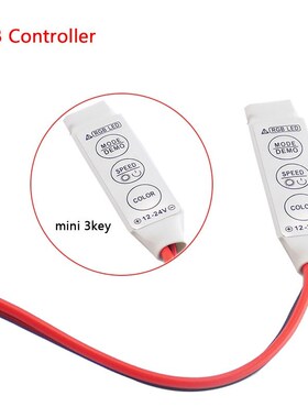 LED RGB Controler DC 12V Mini 3 Key Control Single Color Led