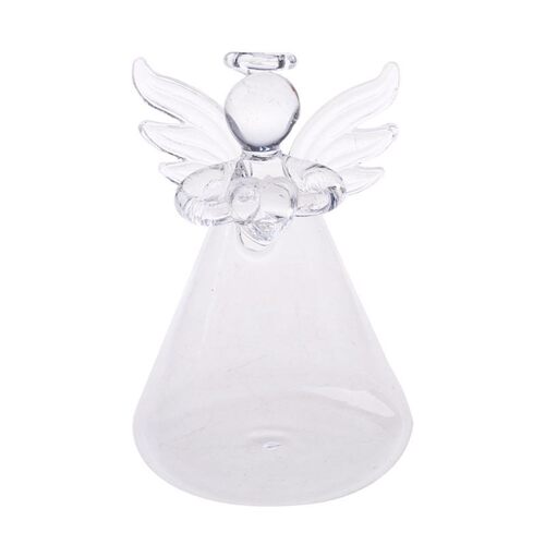 Angel Clear Glass Wall Hanging Vase Bottle for Plant Flower