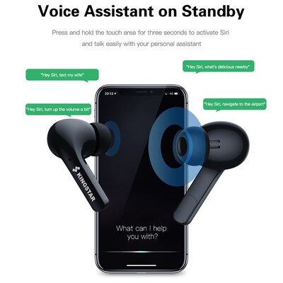 KINGSTAR TWS Wireless Bluetooth Earphones HiFi Gaming Heads
