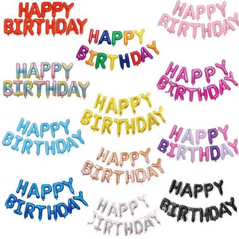 16 inch Letters HAPPY BIRTHDAY Foil Balloons birthday party