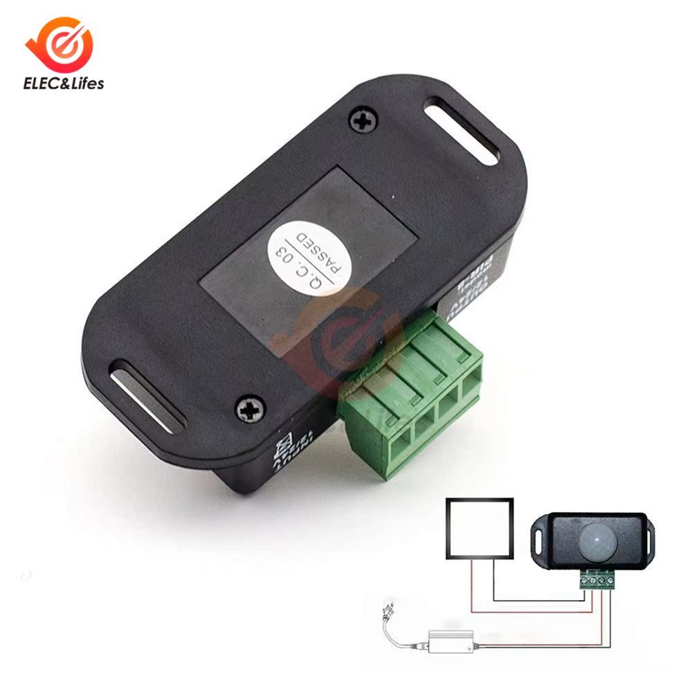 DC 12V 24V 8A Adjustable PIR Motion Sensor Swi