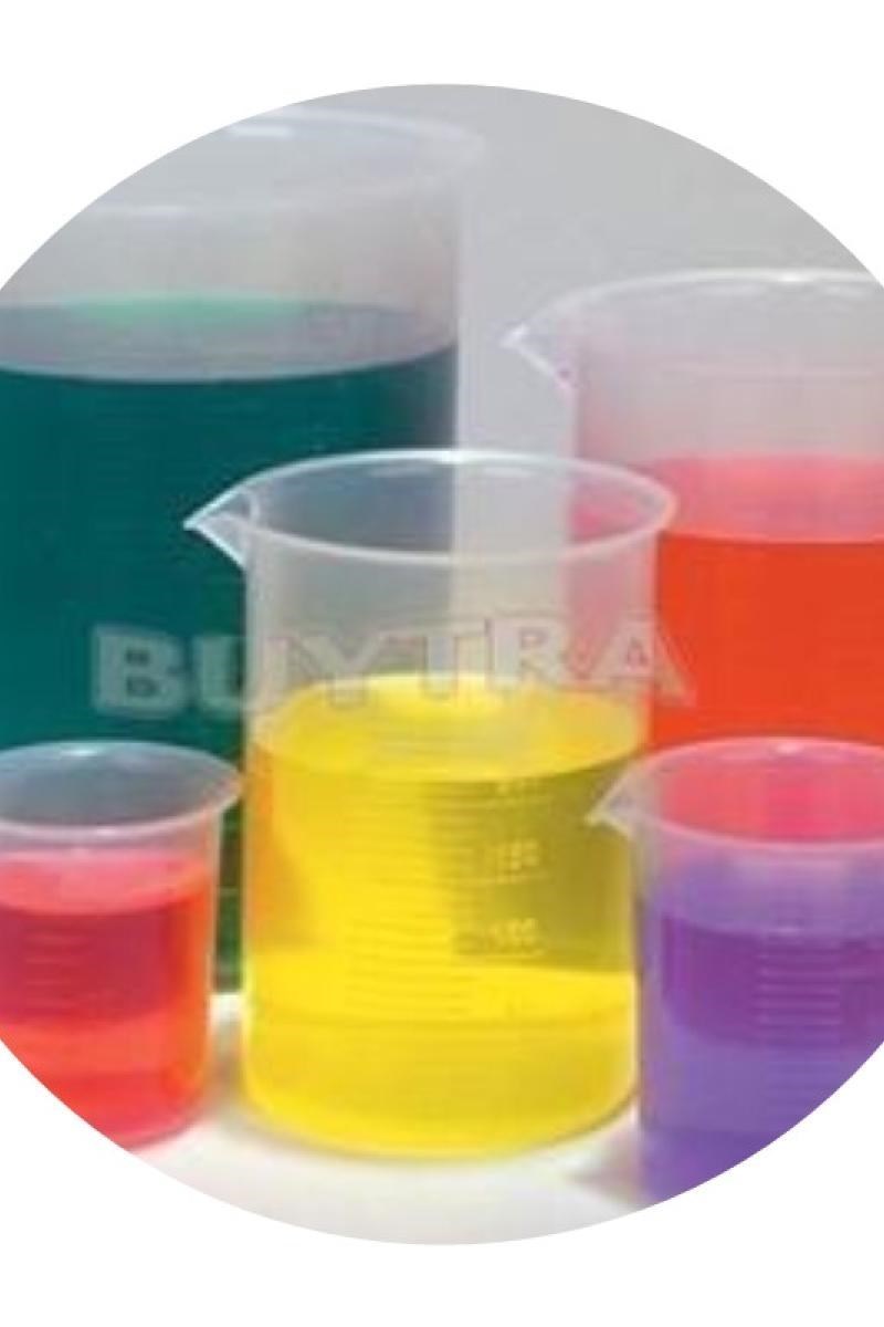 plastic beakers set 5 sizes - 50 100 250 500 1000ml beakers