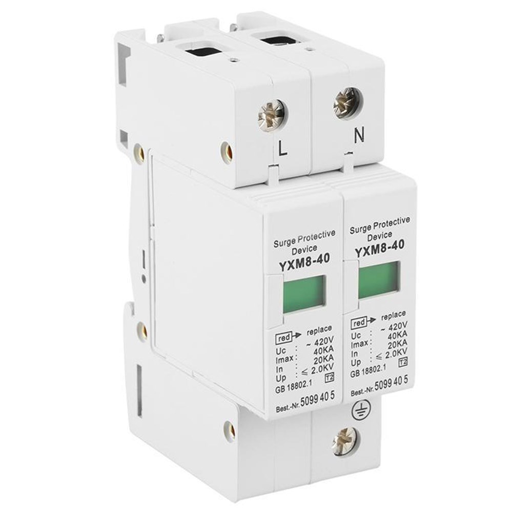 House Surge Protector AC SPD 2P 20KA~40KA 275V Protection Pr
