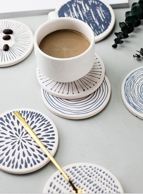 Household items, diatomaceous earth coasters, moisture absor