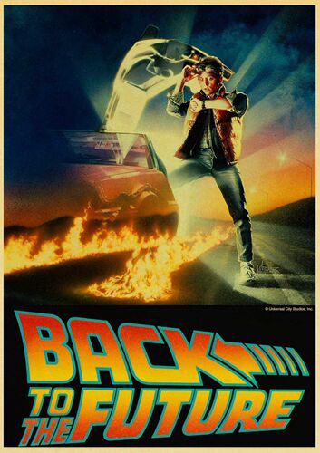 Sci-fi Back to The Future Film Propaganda Retro Kraft Poster