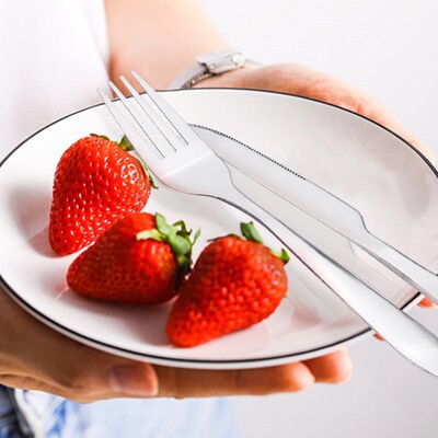 Tableware Cutlery-Set Lunch-Pack Picnic Travel Stainless-Ste