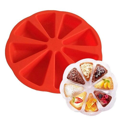 8 Hole Silicone Orange Shape Cake Mold Pizza Tray DIY Cake B