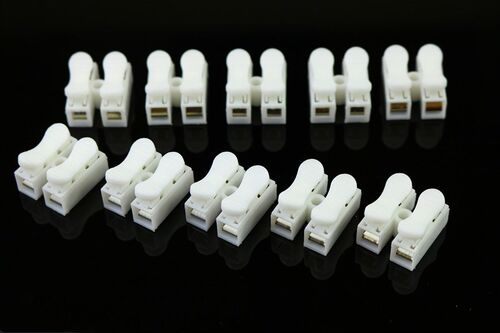 10Pcs/lot 2p Spring Connector Wire With No Welding Screws Qu