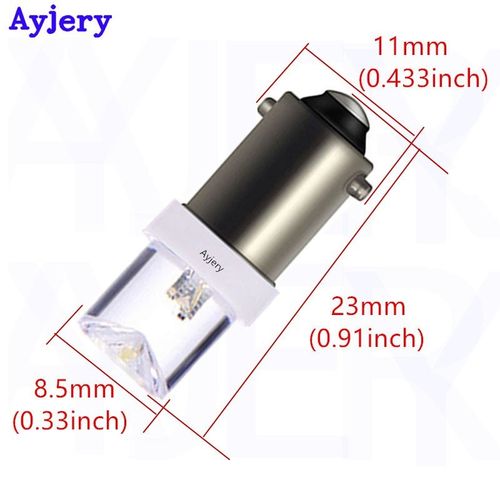 6V 6.3V DC 100PCS 6V Led Bulb BA9S 1 Led 1 D T4W T11 LED Bul