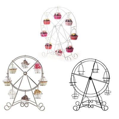 Metal Rotating Cupcake Stand 8pcs Muffin Cups Holder DIY Cak