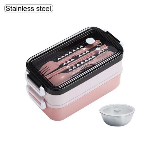 Stainless Steel Lunch Box Bento Box For School Kids Office D