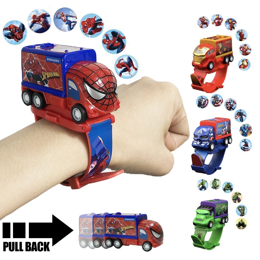 Kids Toy Watch Bat Iron Man Super Hero Electronic Gadgets To