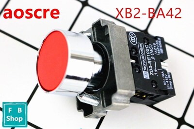 1pcs High Quality XB2-BA42 self-resetting 22mm momentary fla