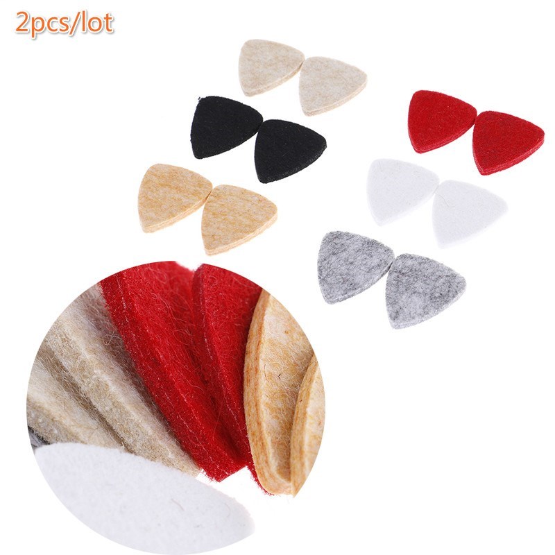 2Pcs/Lot Ukulele Soft Felt Picks Plectrum Personalized Ukele