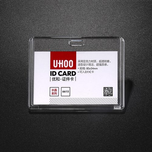 Transparent NFC Card Holder Employee Name ID Card Cover Acry
