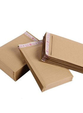 10Pcs Flower Printed Kraft Bubble Mailer Poly Shipping Envel