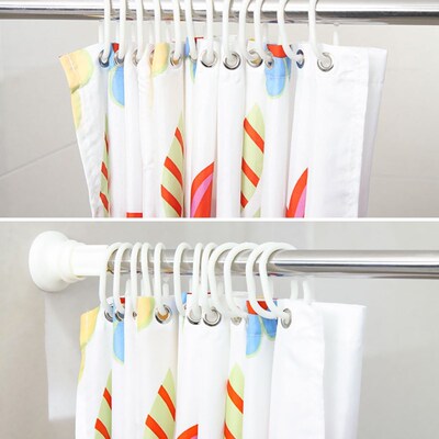 12pcs/lot Curtain Poles Shower Rod Hook Hanger White Plastic