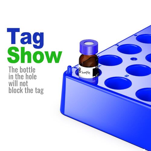 2 Pack Plastc Vial Rack 50 Holds Diameter 12mm 1.5/2ml Vials