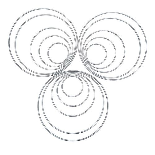 15 PCS Silver Dream Catcher Metal Rings Supplies,Macrame Rin