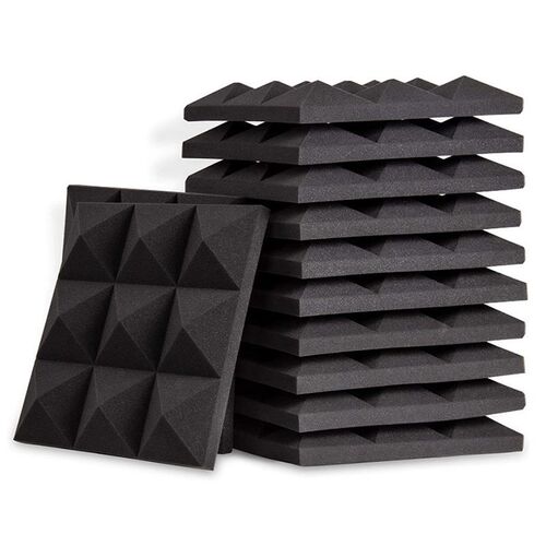 12 Pcs Acoustic Foam Panels, Pyramid Recording Studio Wedge