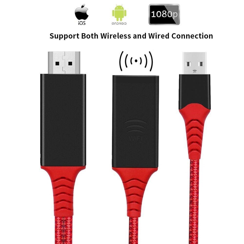 USB to HDMI Adapter, WiFi Wireless Display Dongle Cable for