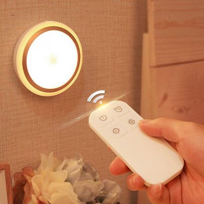 Recharge Remote Control LED Night Light Bed Room Cupboard La