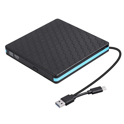 USB-C+USB3.0 2-In-1 DVD Drive External CD DVD Drive Superdri