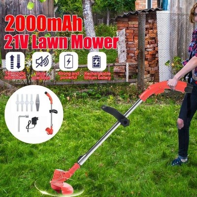 Electric Grass Trimmer 1500W 21V Garden Lawn Mower Rechargea
