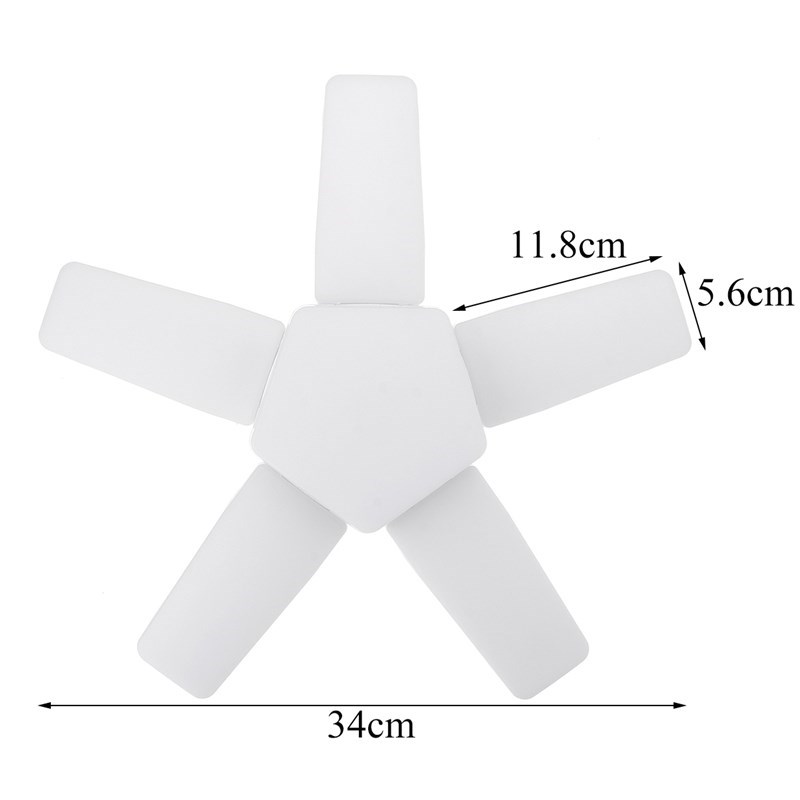 100W Garage Lamp Deform Light Foldable Fan Blade LED Pendant