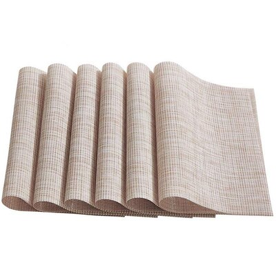 Placemats Beige Place Mats Placemats Wipeable Easy to Clean