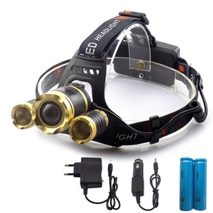 New LED Headlamp Zoomable Focus Frontale LED Head Lamp Flash