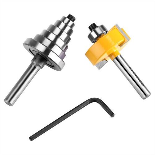 1/8 1/4 5/16 3/8 7/16 1/2 Inch Depth Rabbeting Bit with Inte