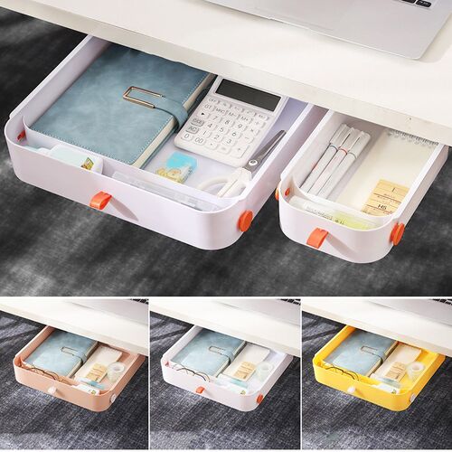 Under Desk Drawer Organizer Storage Paste Drawer-Type Self-A
