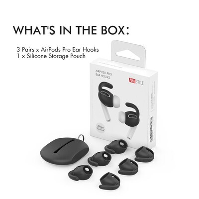 AhaStyle 3 Pairs Ear Hooks for AirPods Pro Anti-Slip Earbuds