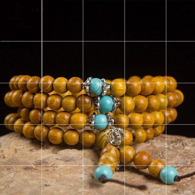 Hainan Gold Wood Buddha Bead Bracelet 108 Bracelets with Sep
