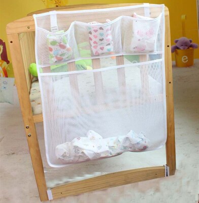 Baby Cot Bed Hanging Storage Bag Crib Organizer Net Toy Dia